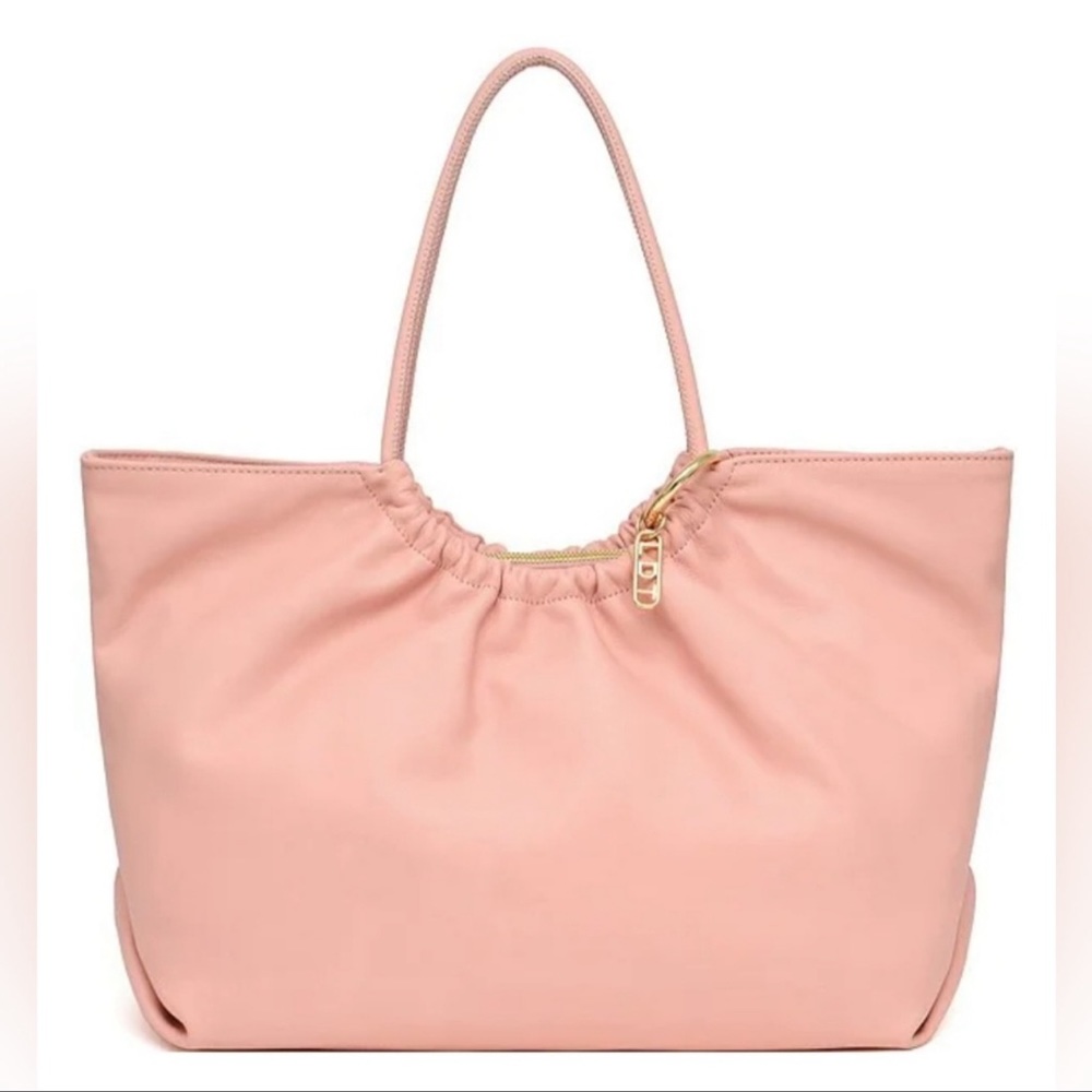 LDT Lily pink Leather Tote Bag